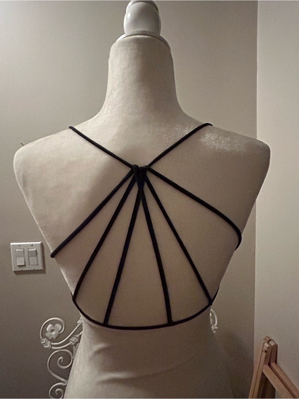 Intimately free people black strappy back bralette